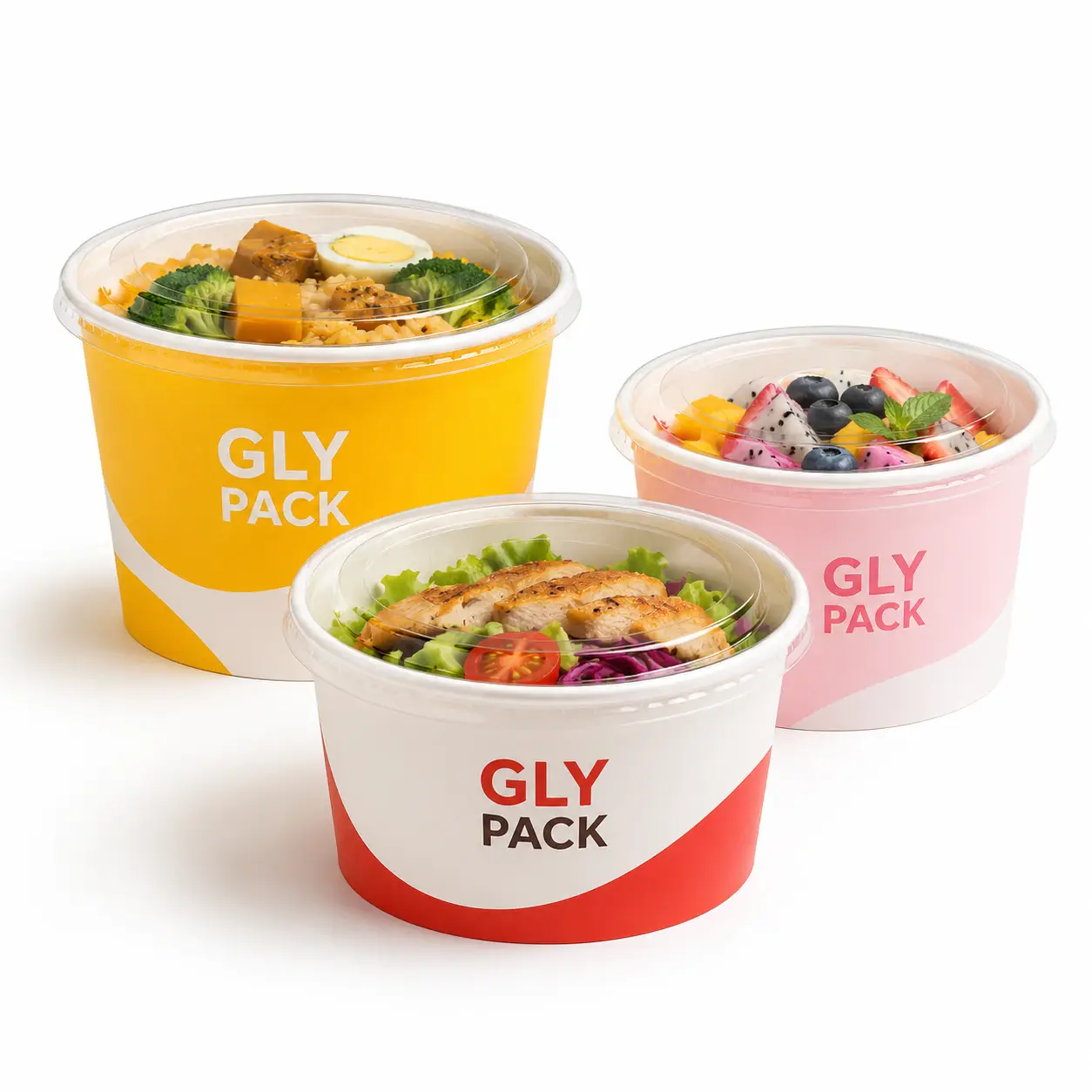 Custom paper bowls by GLY PACKAGING