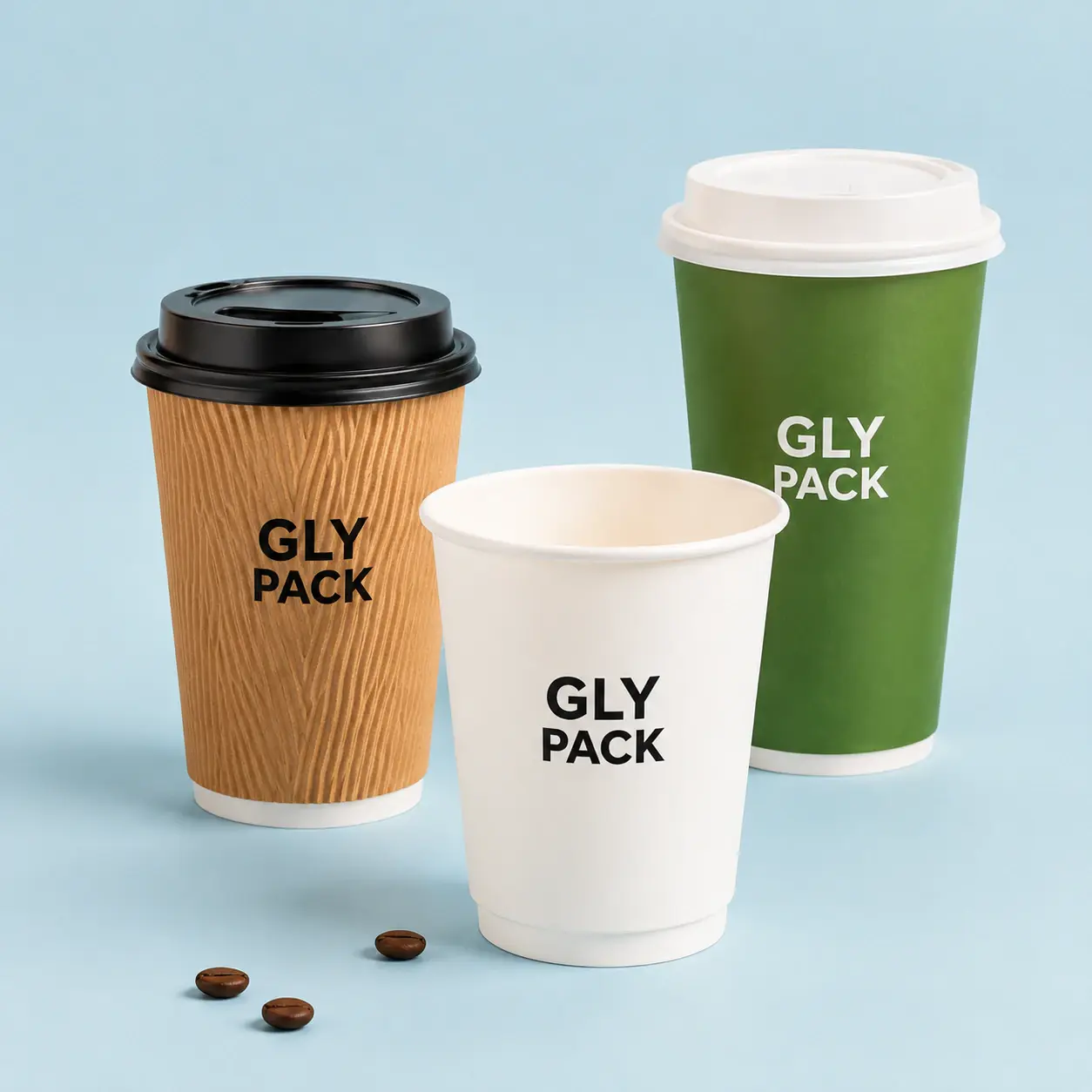Custom printed paper cups by GLY PACKAGING