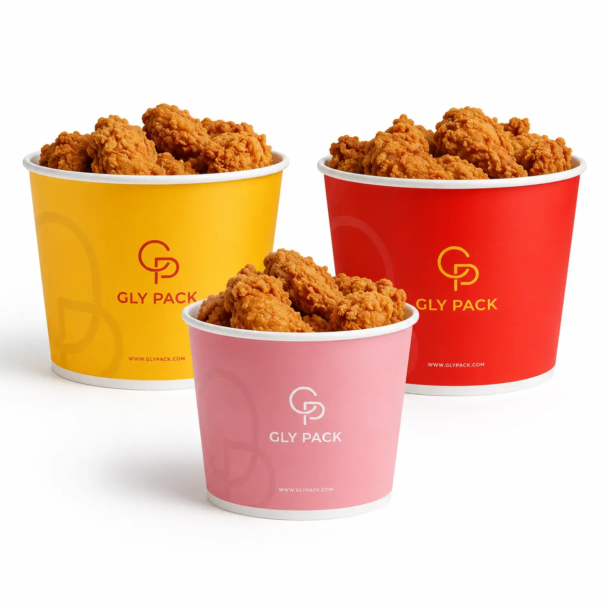 Custom paper food buckets by GLY PACKAGING