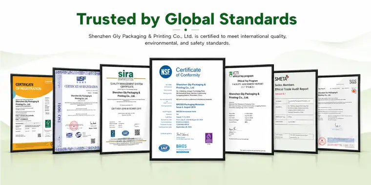 GLY packaging certificates