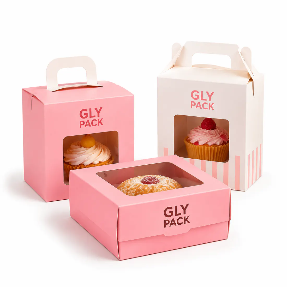 Custom printed bakery cake boxes for cakes and pastry takeaway