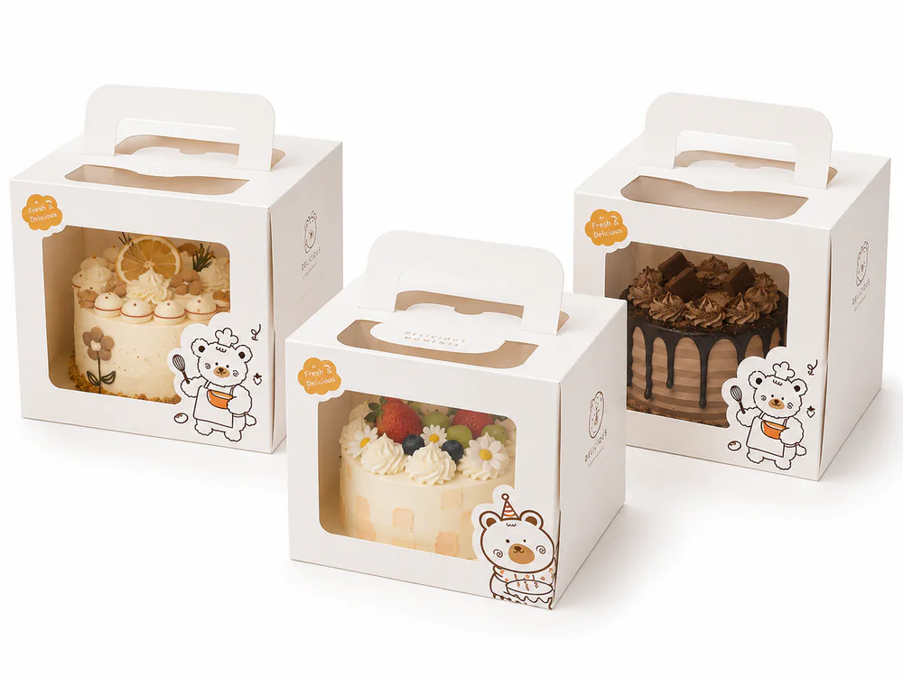 Window bakery boxes for donuts and pastries