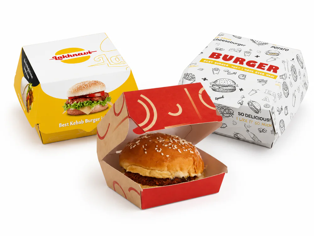 Custom printed hamburger packaging for fast food