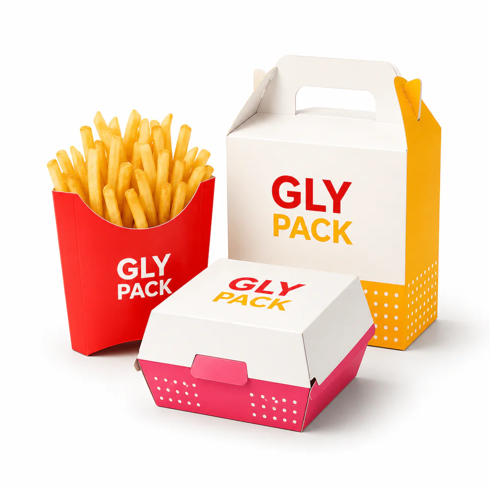 Custom fast food paper trays and boxes