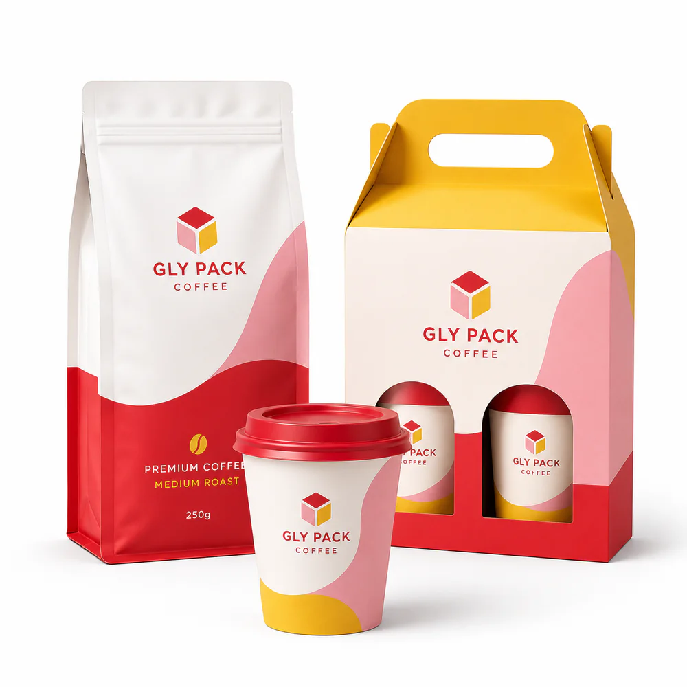 Custom handled box for food and beverage takeaway