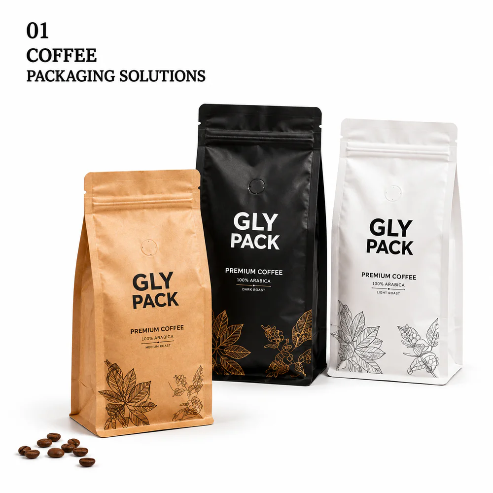 Custom printed flexible pouches for packaged food